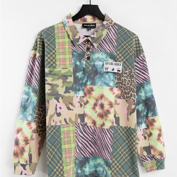 Multicolor Patchwork Sweatshirt - Picture 1 of 2